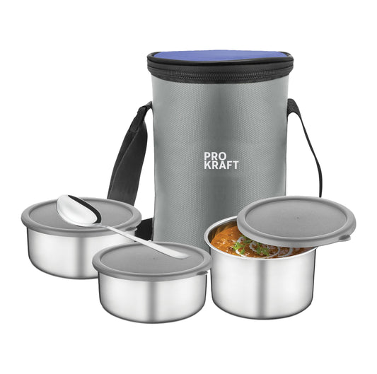 Muffin 3 Stainless Steel Lunch Box Set